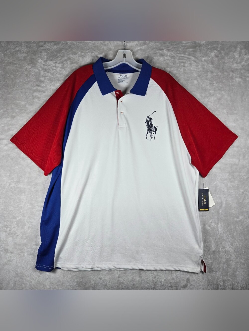 Polo Ralph Lauren Red White Blue Polo Mens Size 2XL XXL Large Pony Graphic NWT